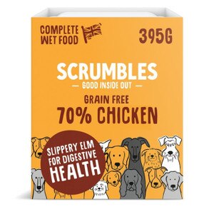 Scrumbles Chicken Wet Dog Food Tray - 395g